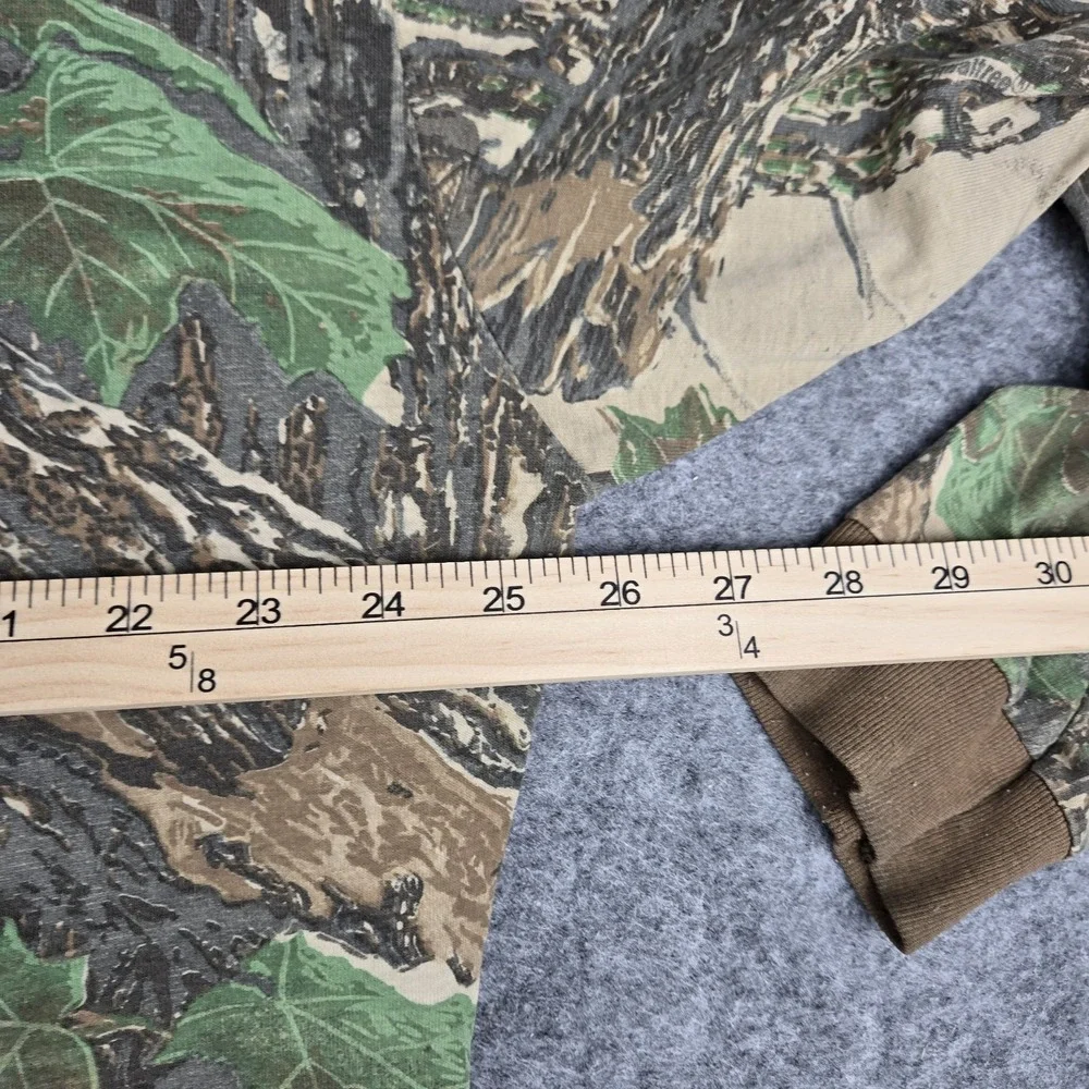 Vintage 90's Realtree T-Shirt‎ Mens 2XL Long Sleeve Camo Single Stitch Pocket